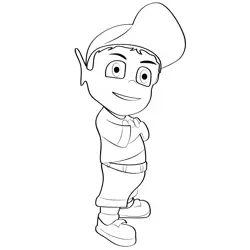 Cute Adiboo Free Coloring Page for Kids