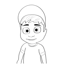 Funny Adiboo Free Coloring Page for Kids
