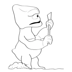 Monster From Adiboo Free Coloring Page for Kids