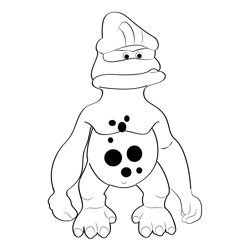 Ugly Monster Free Coloring Page for Kids