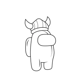 Viking Among Us Free Coloring Page for Kids
