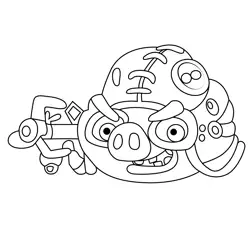 AirPirate Angry Birds Free Coloring Page for Kids