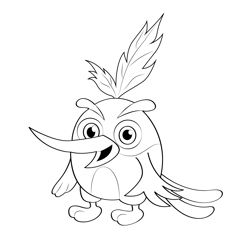 Angry Bird 4 Free Coloring Page for Kids