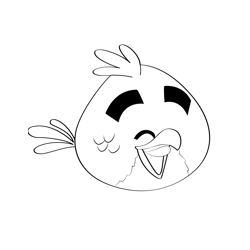 Angry Bird 5 Free Coloring Page for Kids