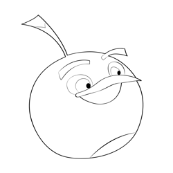 Angry Bird 8 Free Coloring Page for Kids
