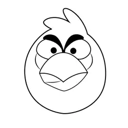 Angry Birds   Blue Bird Front Free Coloring Page for Kids