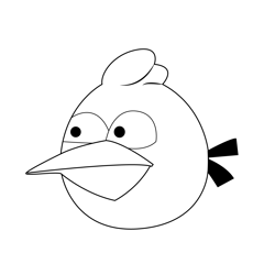 Angry Birds   Blue Bird Free Coloring Page for Kids