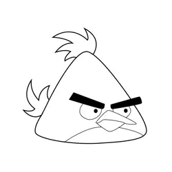 Angry Birds Chuck Free Coloring Page for Kids