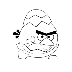 Angry Birds Red Easter Egg Free Coloring Page for Kids