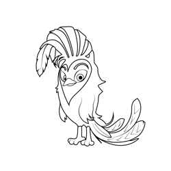 Annie Angry Birds Free Coloring Page for Kids
