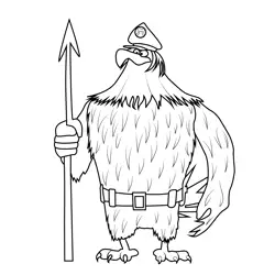 Axel Angry Birds Free Coloring Page for Kids