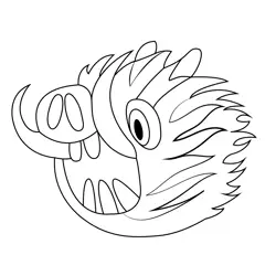 Boars Angry Birds Free Coloring Page for Kids