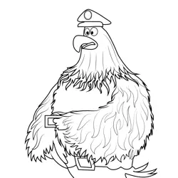 Brad Eagleberger Angry Birds Free Coloring Page for Kids