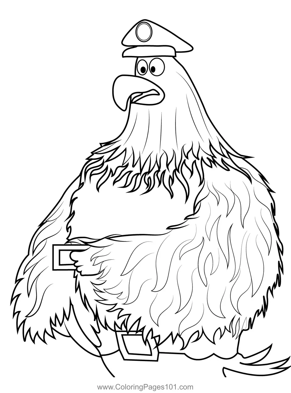 Brad Eagleberger Angry Birds Coloring Page for Kids Free Angry Birds