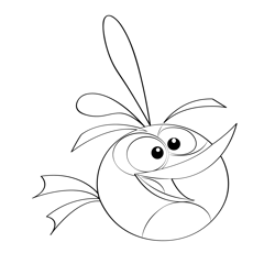 Bubbles Angry Birds Oriole Free Coloring Page for Kids