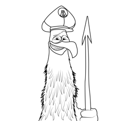 Carl Eagle Angry Birds Free Coloring Page for Kids