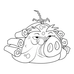 Chronicler Pig Angry Birds Free Coloring Page for Kids