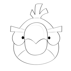 Cut Angry Birds Free Coloring Page for Kids