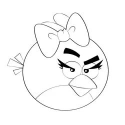 Cutiest Angry Birds Free Coloring Page for Kids
