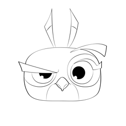 Dahlia Angry Birds Free Coloring Page for Kids