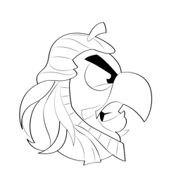 Dangerous Angry Bird Free Coloring Page for Kids