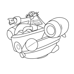 Dr. Eggman Angry Birds Free Coloring Page for Kids