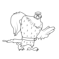 Eagle Angry Birds Free Coloring Page for Kids