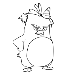Edward Angry Birds Free Coloring Page for Kids