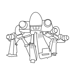 EggBots Angry Birds Free Coloring Page for Kids