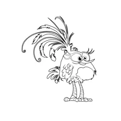 Ella Angry Birds Free Coloring Page for Kids