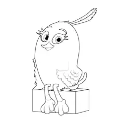 Ella Dove Angry Birds Free Coloring Page for Kids