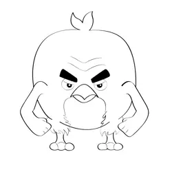 Funny Angry Bird Free Coloring Page for Kids