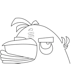 Grey Bird Angry Birds Free Coloring Page for Kids