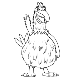 Harvey Angry Birds Free Coloring Page for Kids