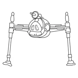 Homing Spider Droid Angry Birds Free Coloring Page for Kids