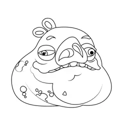 Jabba the Hogg Angry Birds Free Coloring Page for Kids