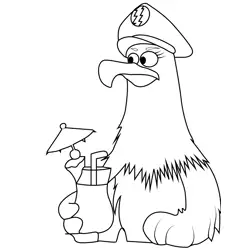 Kira Angry Birds Free Coloring Page for Kids