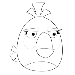 Matilda Old Look Angry Birds Free Coloring Page for Kids