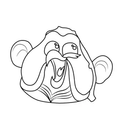 Nien Nunb Angry Birds Free Coloring Page for Kids