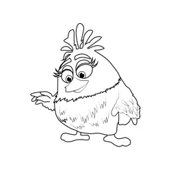 Olive Blue Angry Birds Free Coloring Page for Kids