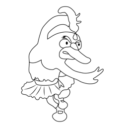 Oliver Angry Birds Free Coloring Page for Kids