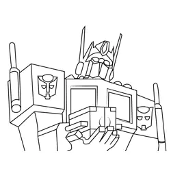 Optimus Prime Angry Birds Free Coloring Page for Kids