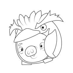 Penguins Angry Birds Free Coloring Page for Kids