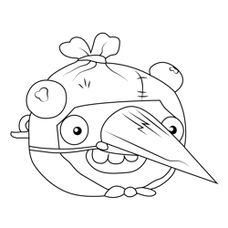 Piggy McCool Angry Birds Free Coloring Page for Kids