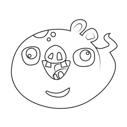 Pigtoking Angry Birds Free Coloring Page for Kids