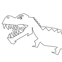 Prehistoric Animals Angry Birds Free Coloring Page for Kids