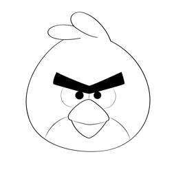 Red Angry Birds Free Coloring Page for Kids