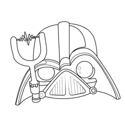STARWAR Staff Angry Birds Free Coloring Page for Kids