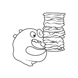Sandwich Pig Angry Birds Free Coloring Page for Kids