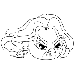Shakira Angry Birds Free Coloring Page for Kids